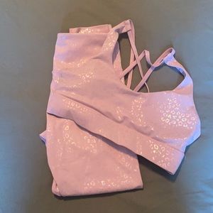 Pink unicorn workout set